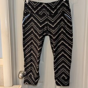 Prana Black and White Zigzag Kids Leggings